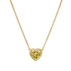 Heart Shape Yellow Diamond Pendant