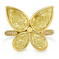 Fancy Yellow Diamond Butterfly Ring