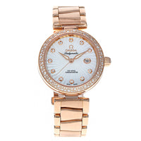 Omega De Ville Ladymatic 34MM Rose Gold Diamonds 425.65.34.20.55.001