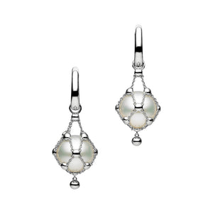 18KWG 12MM BUTTON PEARL LAVALIER EARRINGS