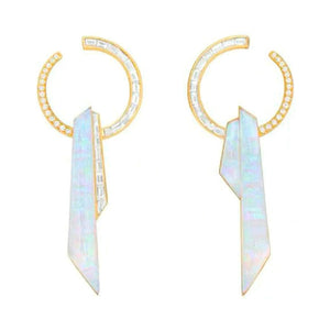 Crystal Haze Shard Hoop Earrings