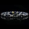 William Henry Caprice Sterling Silver 18K Sodalite Skull Beaded Bracelet