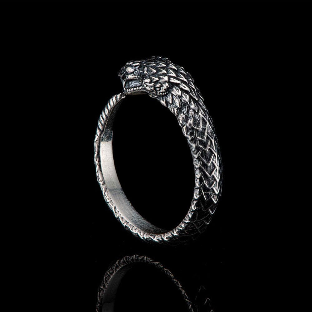 William Henry Glispa Sterling Silver Snake Ring