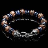 William Henry Enlightenment Sterling Silver Tibetan Agate Sodalite Bracelet BB38 TAB
