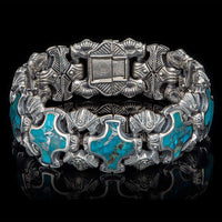 William Henry Ithica Sterling Silver Kingman Turquoise Bracelet BR5S TQ