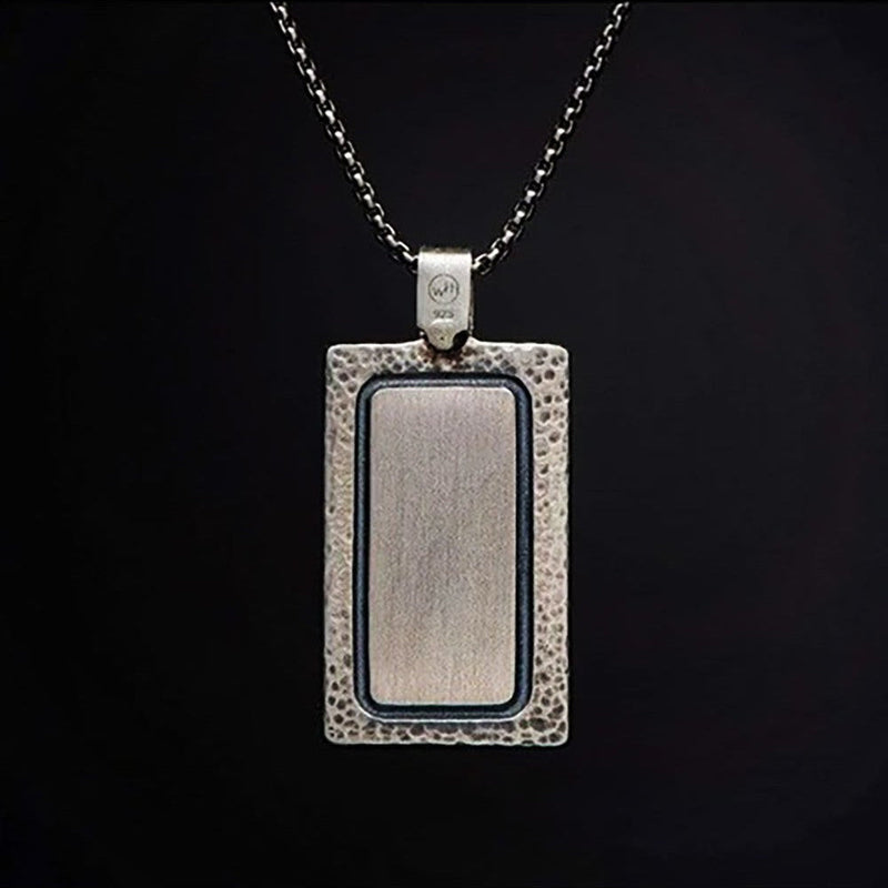 William Henry Turquoise Shift Sterling Silver Necklace P44 TQ