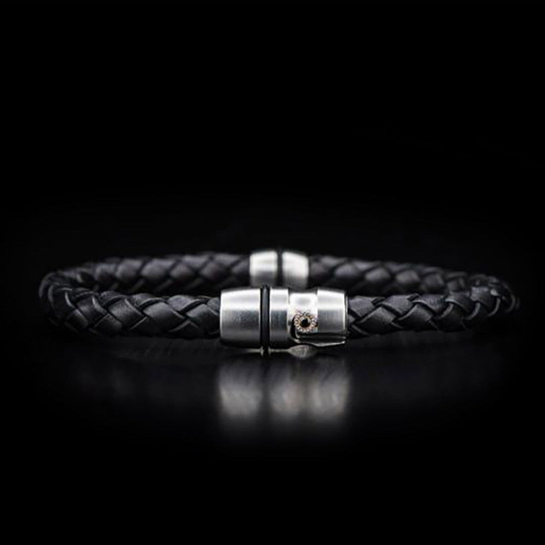 William Henry Pluto Stainless Steel & Leather Bolo Cord Bracelet LB1 S