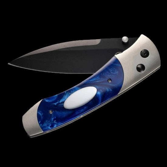 William Henry A Series Blue Acrylic Resin Pocket Knife A300-2B