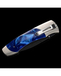William Henry A Series Blue Acrylic Resin Pocket Knife A300-2B