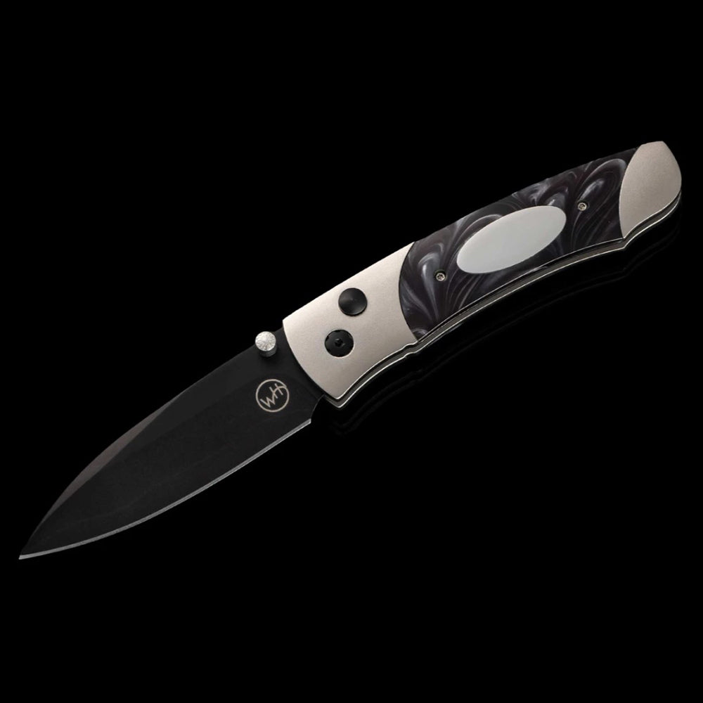 William Henry A Series Black Acrylic Resin Pocket Knife A300-1B
