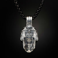 William Henry Cristobal Sugar Skull Sterling Silver Necklace P6