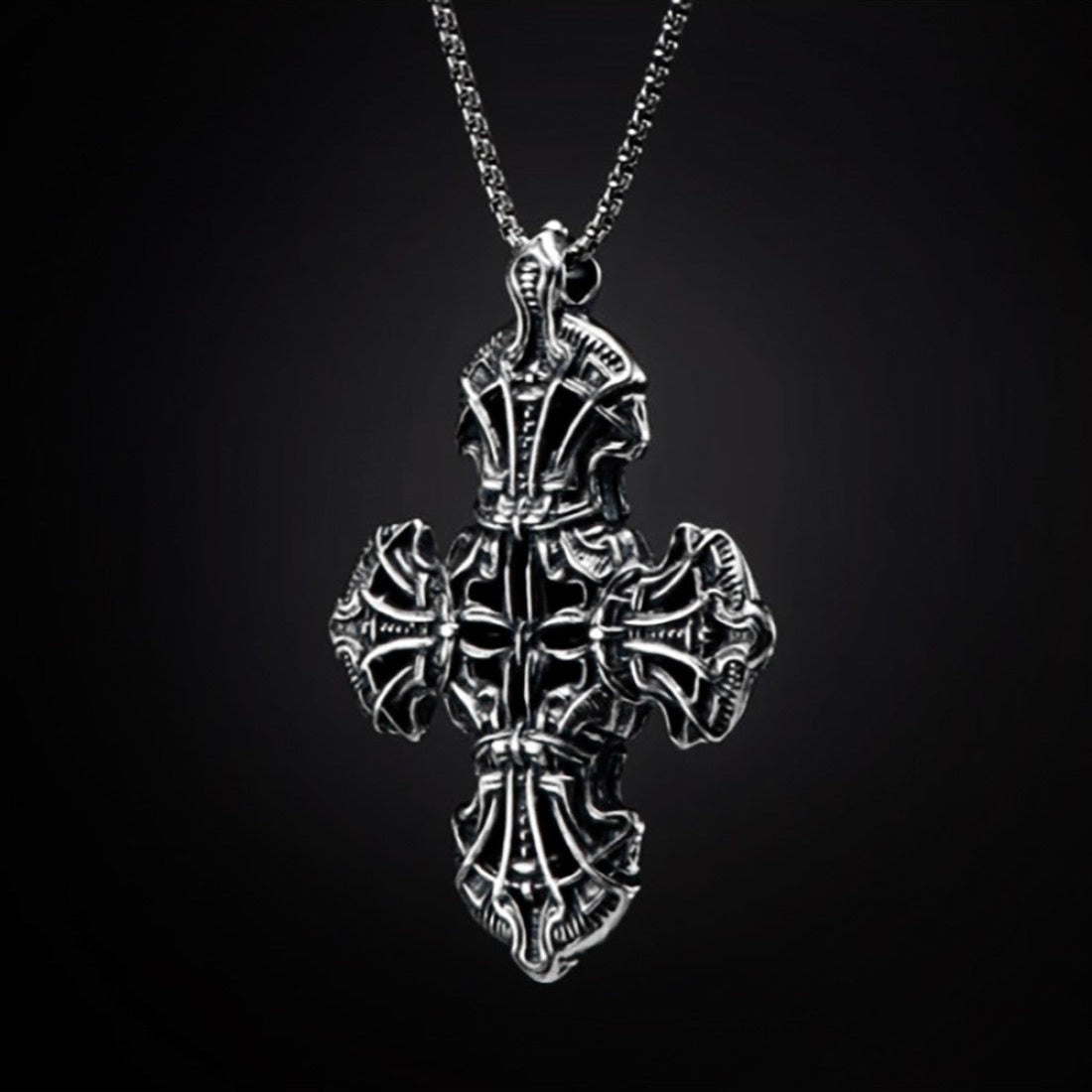 William Henry Pax-Silver Cross Necklace P55 S
