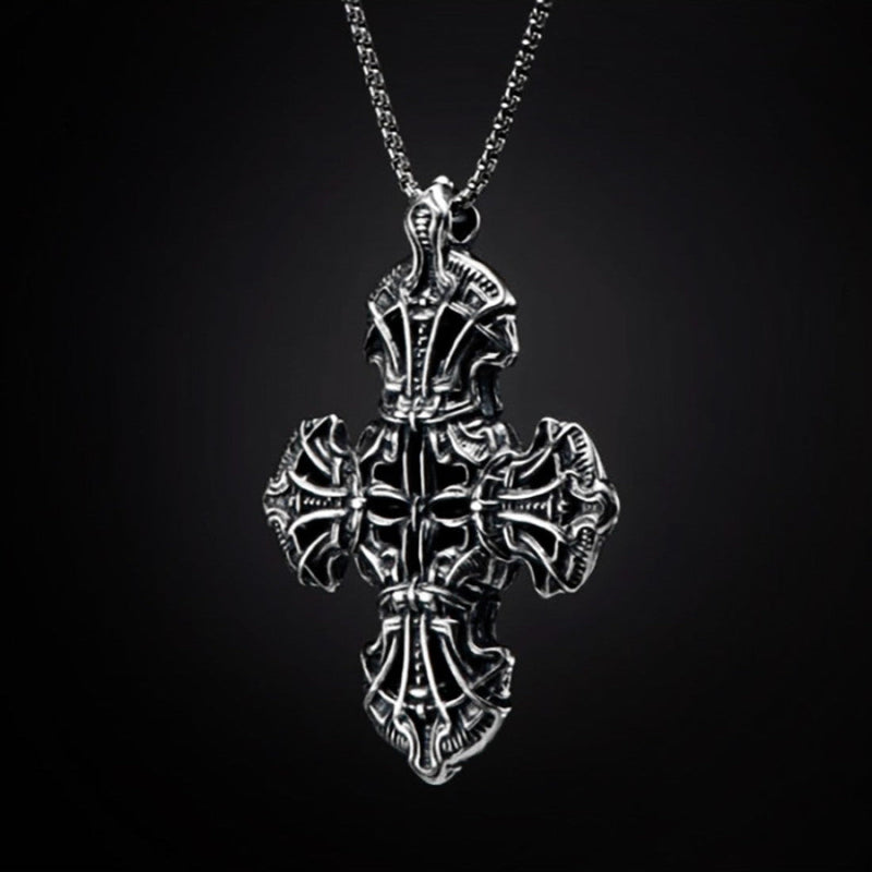 William Henry Pax-Silver Cross Necklace P55 S