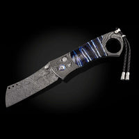 William Henry Twister Fossil Mammoth Tooth & Damascus Cigar Cutter CG1 TWISTER