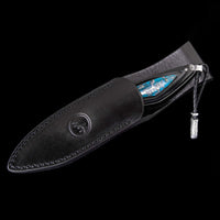 William Henry Tucson Fixed-Blade Carbon Fiber Knife Turquoise Damascus F28 TUCSON