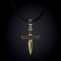 William Henry Bandit 18K Gold Pendant On Leather Cord P53 YG