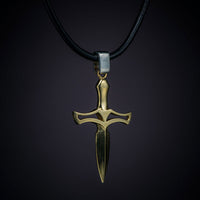 William Henry Bandit 18K Gold Pendant On Leather Cord P53 YG