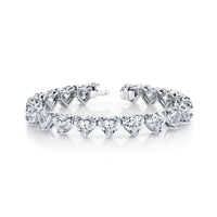 Heart Shape Straight Line Diamond Bracelet