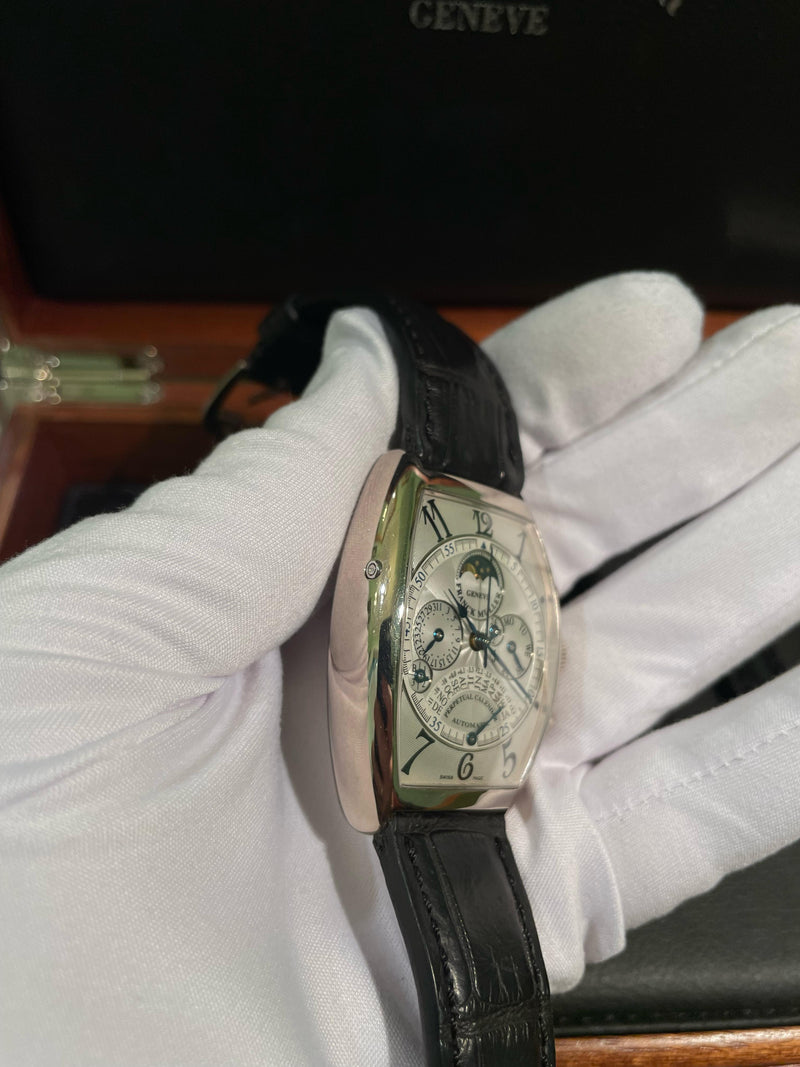 Franck Muller Cintree Curvex Perpetual Calendar 18K White Gold Men's Watch