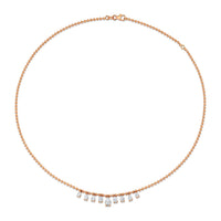 Pear Shape Diamond Drip Necklace