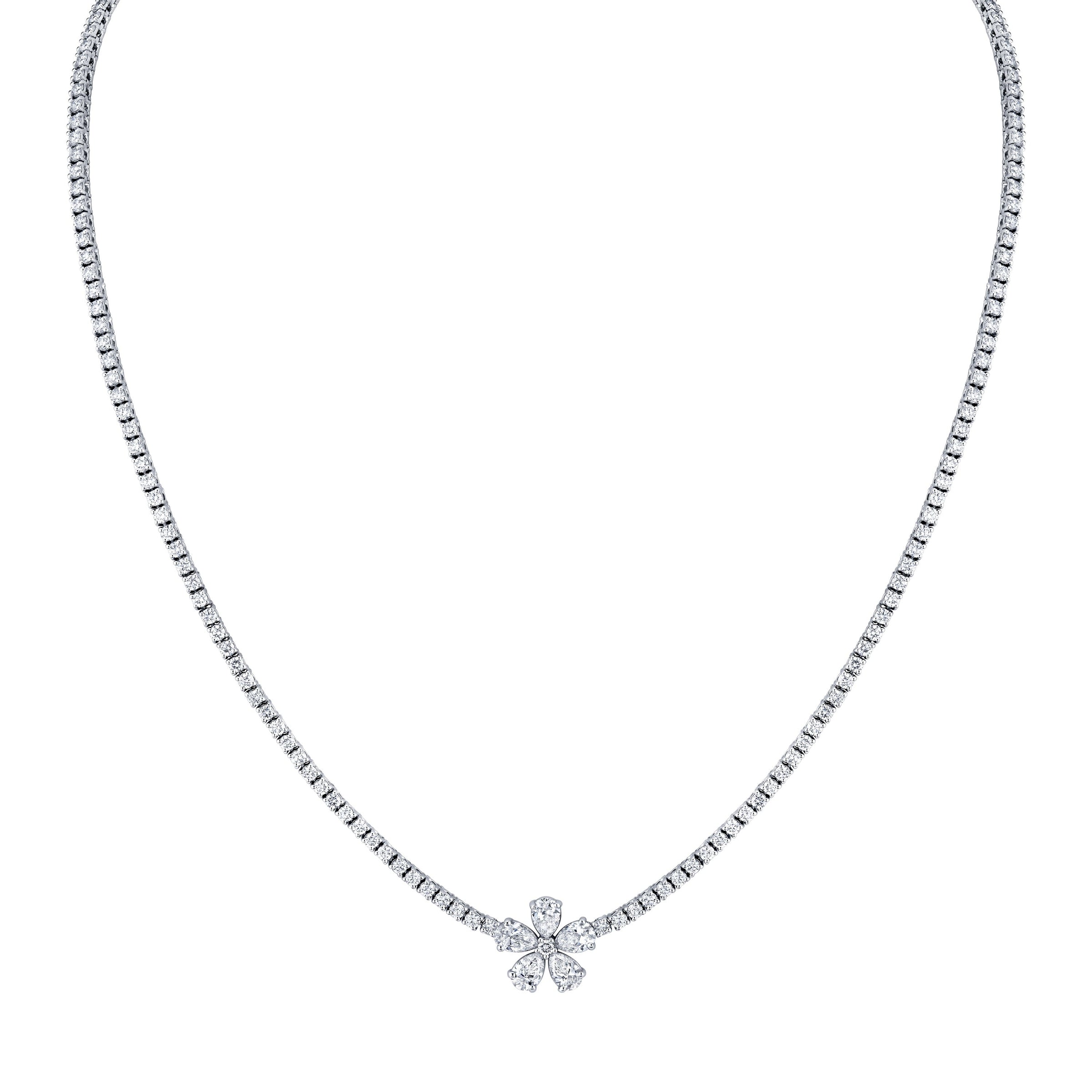 Flower Diamond Necklace