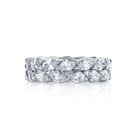 Marquise Diamond Double Row Eternity Band