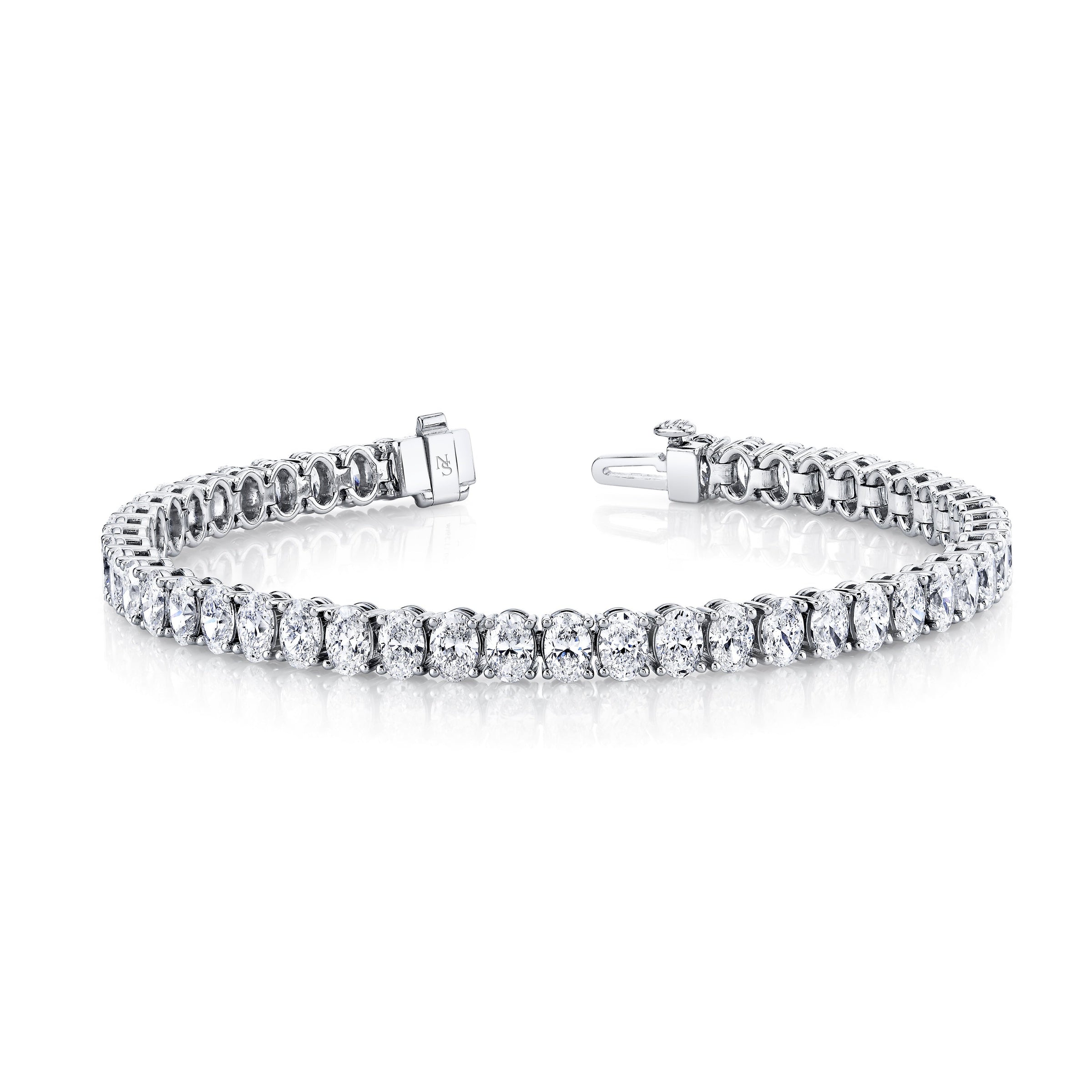 Oval Straight Line Diamond Bracelet