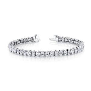 Oval Straight Line Diamond Bracelet