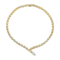 Marquise Asymmetrical Diamond Necklace