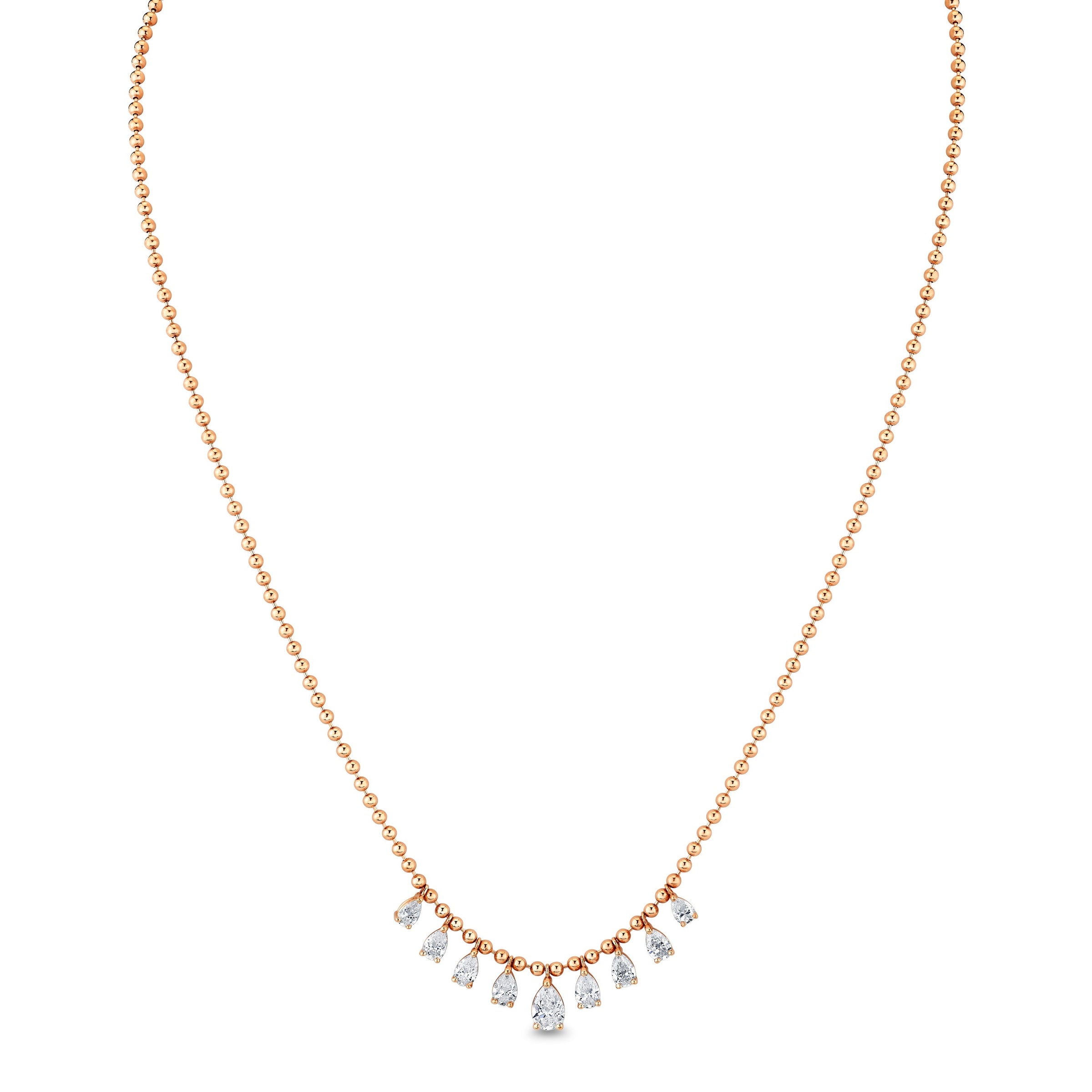 Pear Shape Diamond Drip Necklace