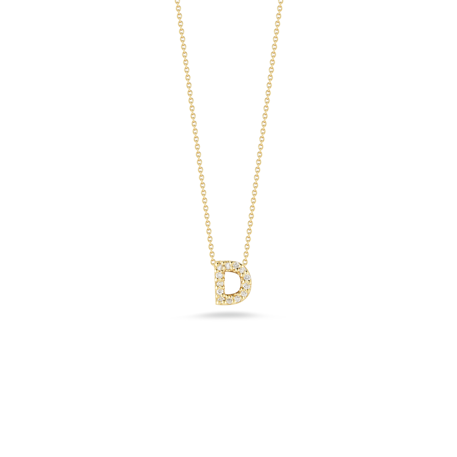 18K Diamond Love Letter Necklace "D"