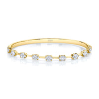 East West Oval Cut Bar Bangle Bracelet