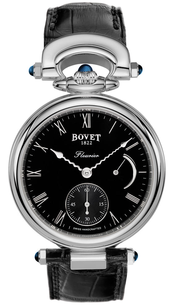 Bovet Fleurier White Gold Leather Unisex Watch