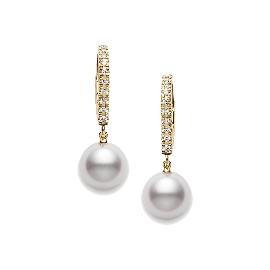 Akoya Cultured Pearl and Diamond Classic Earrings