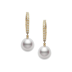Akoya Cultured Pearl and Diamond Classic Earrings