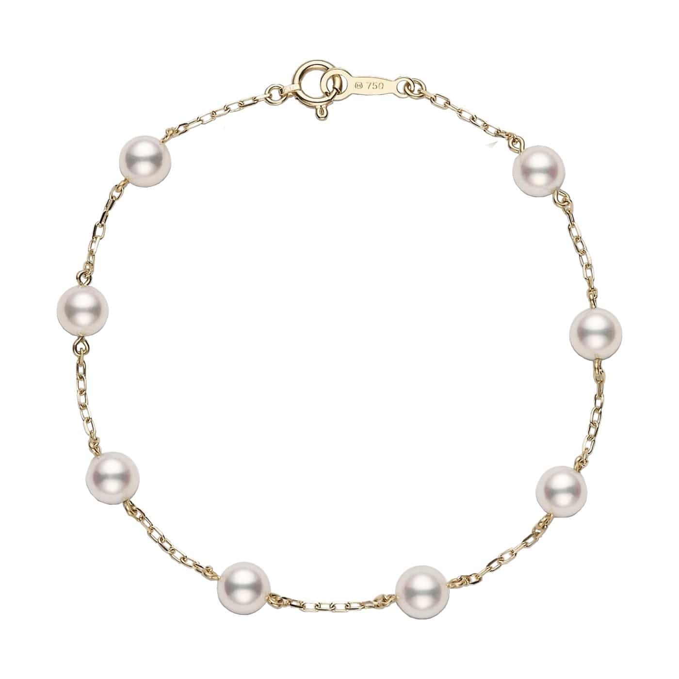 Akoya Cultured Pearl Station Everyday Essentials Bracelet (6-5.5mm A+)
