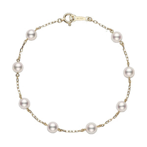 Akoya Cultured Pearl Station Everyday Essentials Bracelet (6-5.5mm A+)