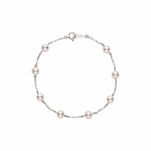 Akoya Cultured Pearl Station Everyday Essentials Bracelet (6.5-6mm A+)