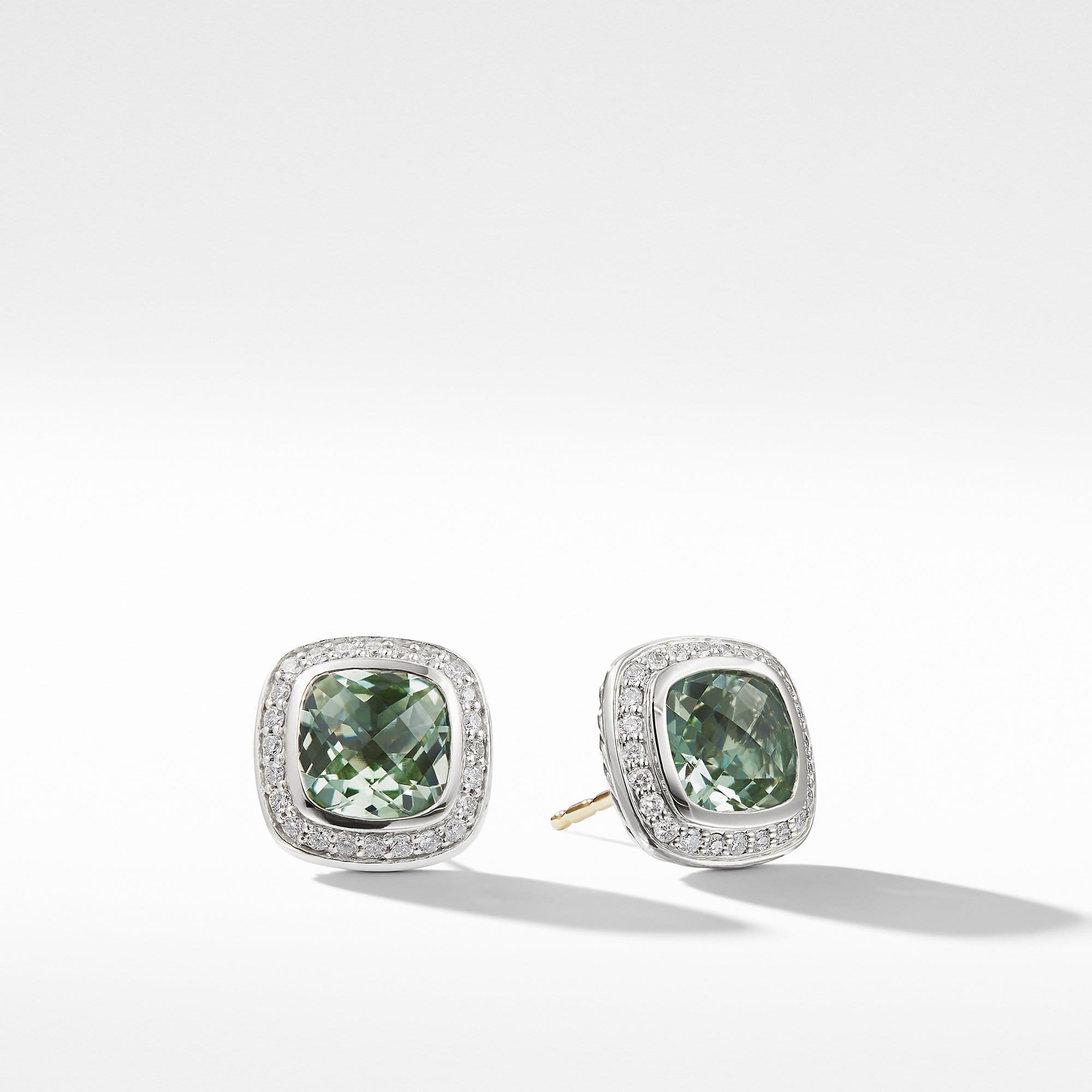 Albion Earrings with Prasiolite and Diamonds