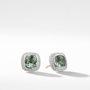 Albion Earrings with Prasiolite and Diamonds