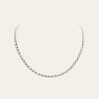 Alina 7 Carat Diamond Pear Diamond Tennis Necklace
