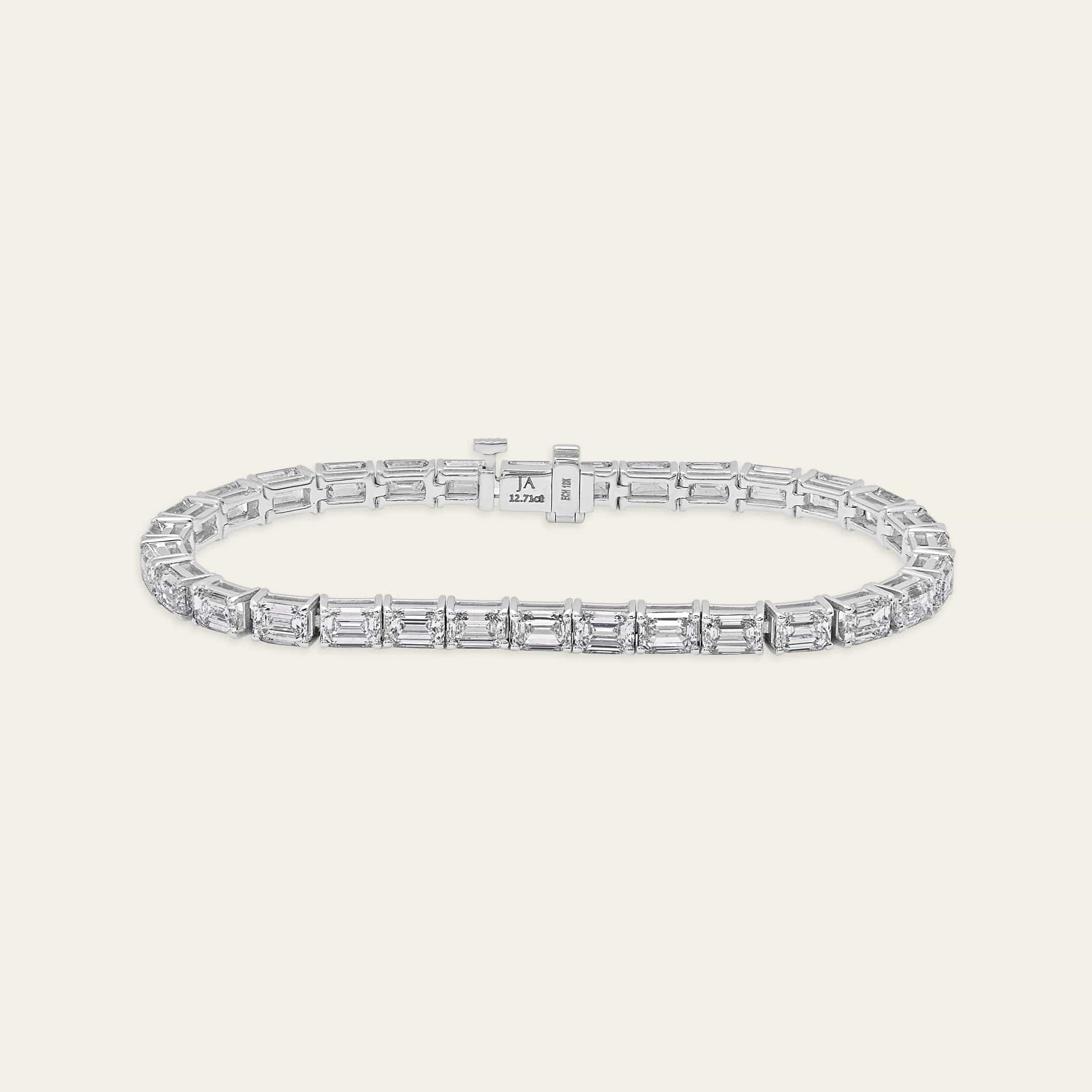 Alya 13 Carat Emerald Cut Diamond Bracelet