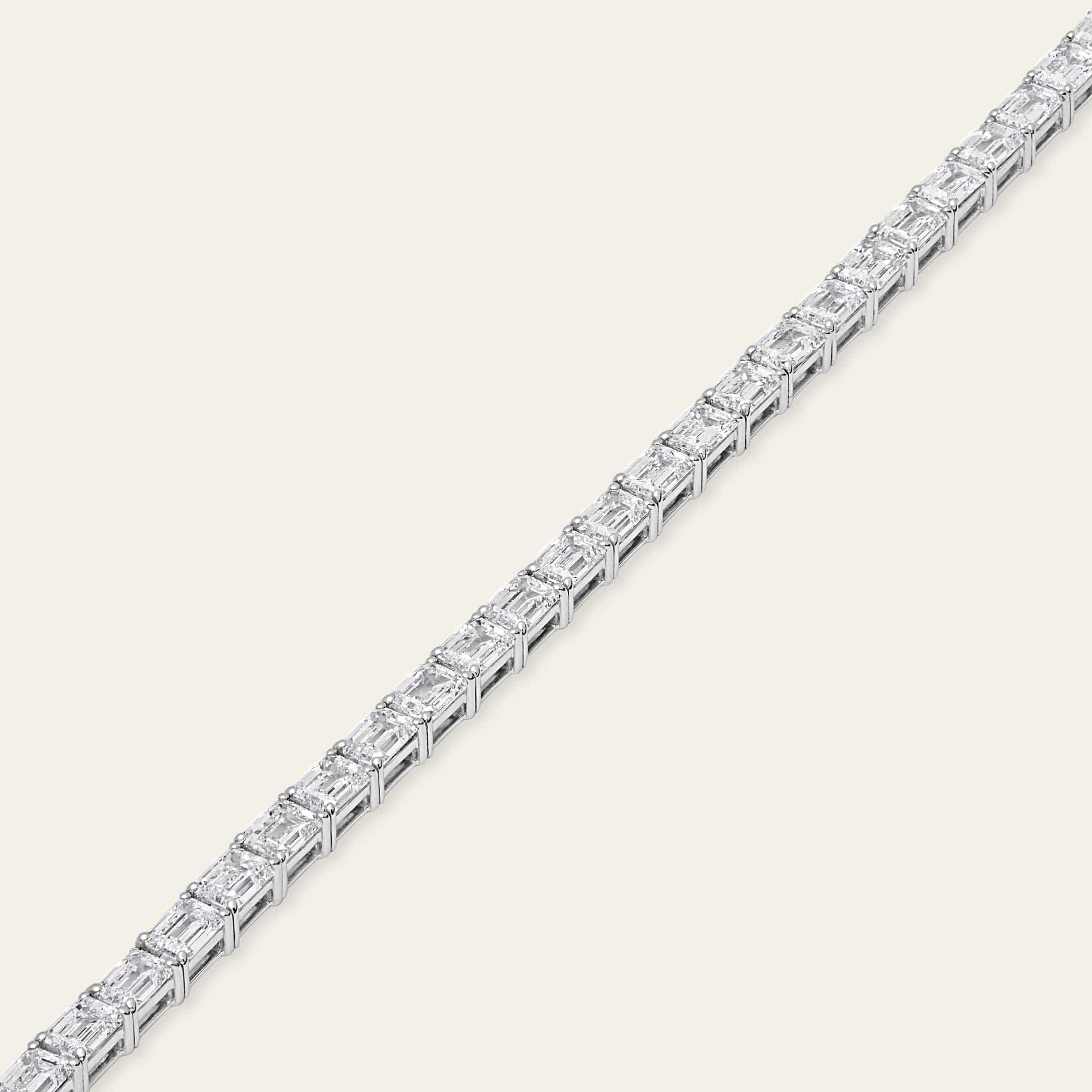 Alya 13 Carat Emerald Cut Diamond Bracelet