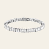 Alya 18 Carat Emerald-Cut Diamond Tennis Bracelet