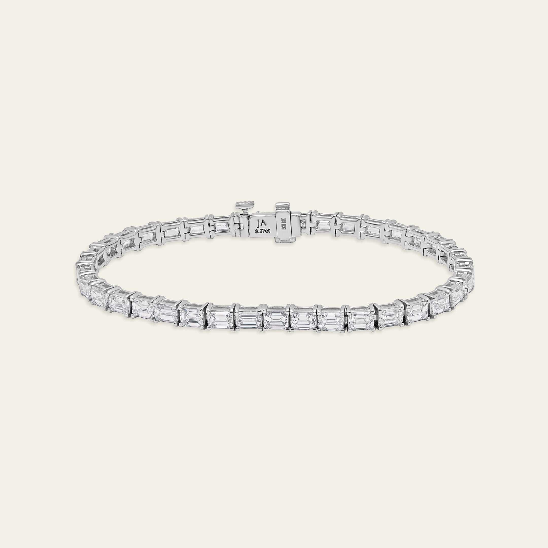 Alya 8 Carat Emerald-Cut Diamond Tennis Bracelet
