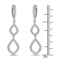 1.41ct. Natural Diamond Chandelier Earrings Set In 18K White Gold