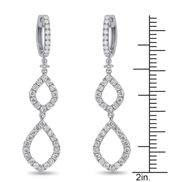 1.41ct. Natural Diamond Chandelier Earrings Set In 18K White Gold