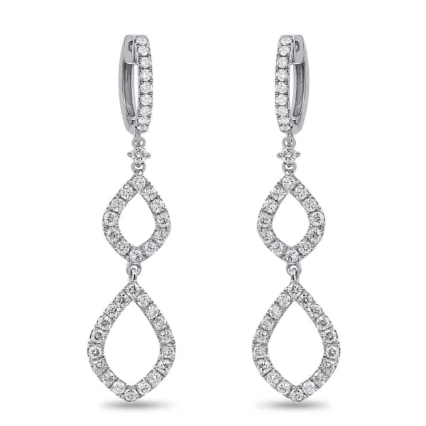 1.41ct. Natural Diamond Chandelier Earrings Set In 18K White Gold