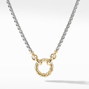 Amulet Vehicle Box Chain Necklace with 18K Yellow Gold
