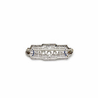 Sapphire and Diamond Art Deco Brooch